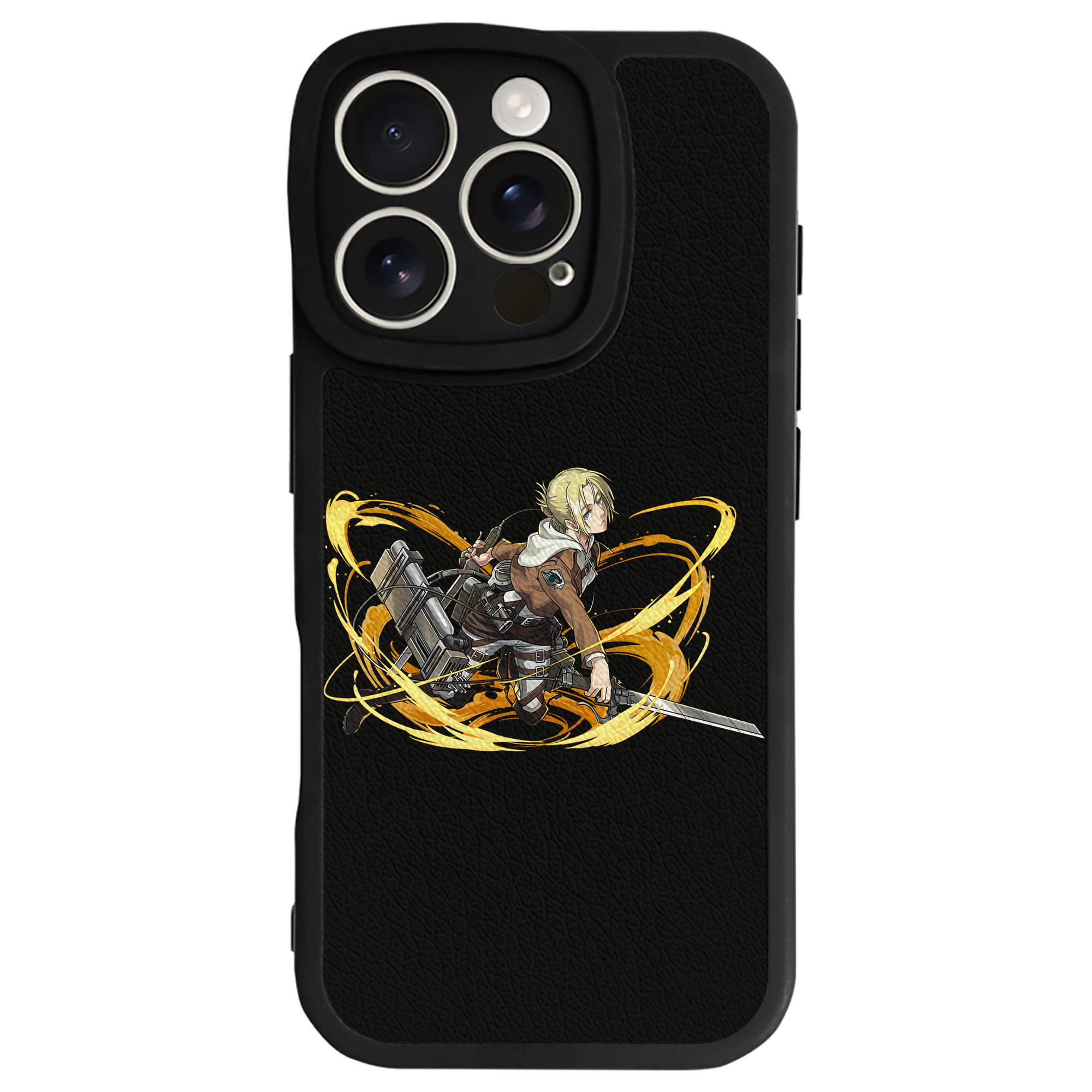 （画像用） 進撃の巨人 アニ・レオンハート Attack on Titan Annie Leonhart 【iPhone 16シリーズ対応】シリコンスマホケース（レザー調） 材質：シリコン